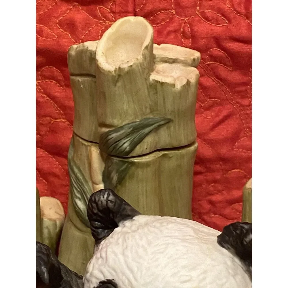 FAMOUS FIRSTS BABY PANDA PORCELAIN LIQUOR DECANTER - 8